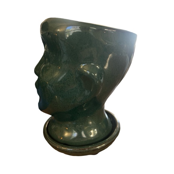 ceramic head planter world Menagerie Boho 3D Head Planter Flower Pot W/tray - Picture 6 of 10